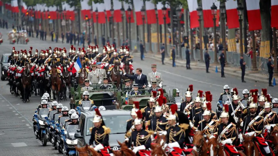 Parada impresionantă de Ziua Franței, cu participarea președintelui Macron. Foto/Arhivă/Profimedia