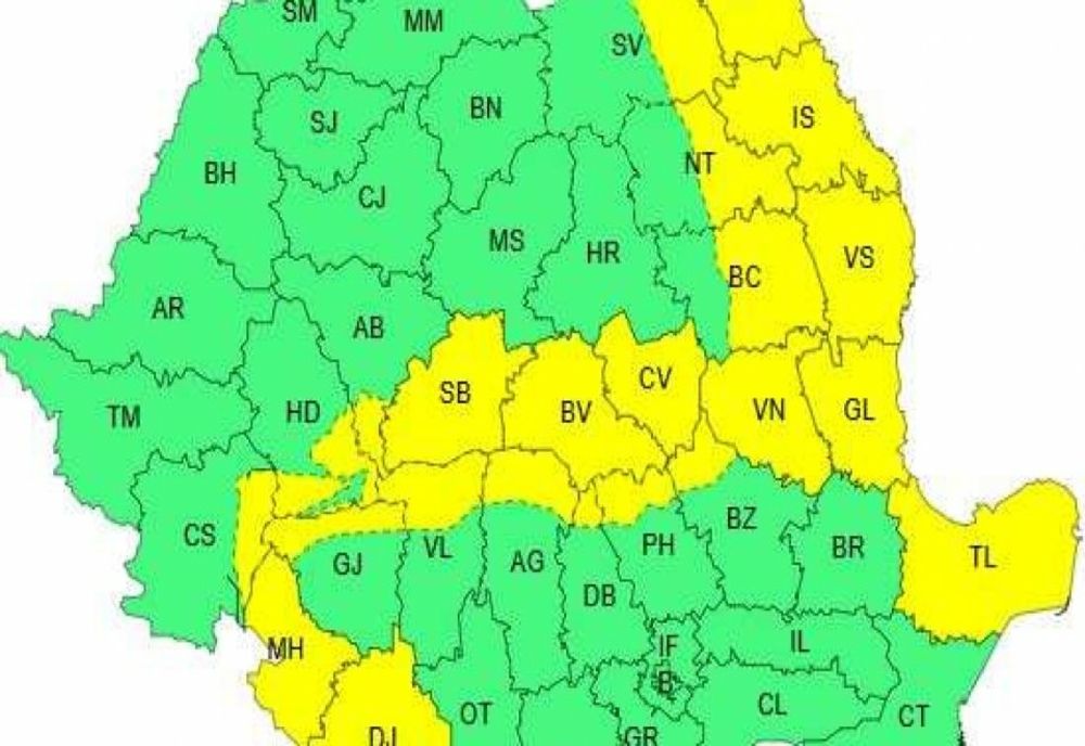 Cod galben de vânt puternic și viscol, până sâmbătă seara